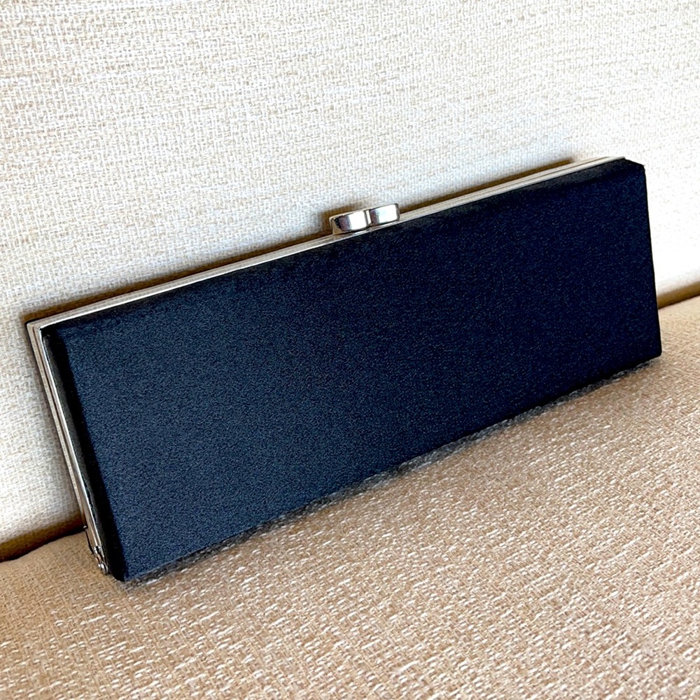 Perfect Satin Black Clutch Purse